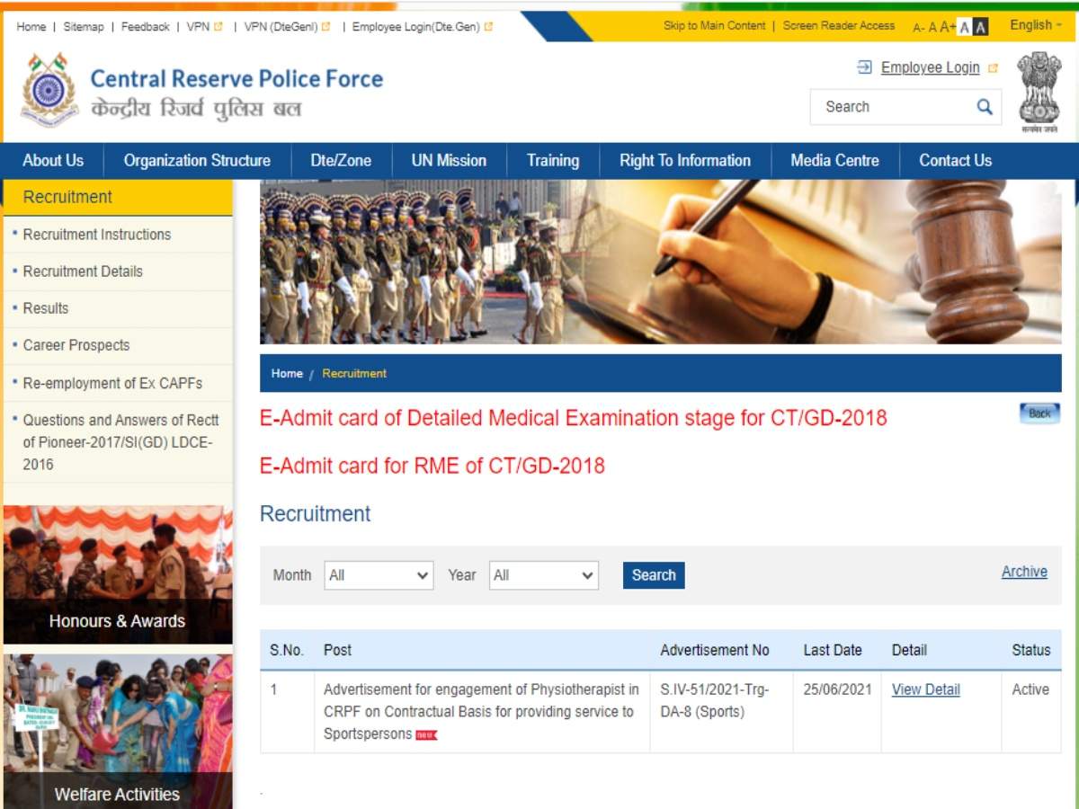CRPF Jobs: CRPF Jobs 2021: No Exam!  Central Reserve Police Force Vacancy for these posts, salary up to Rs 60000 – crpf recruitment 2021 for various posts at crpf.gov.in, check sarkari jobs details