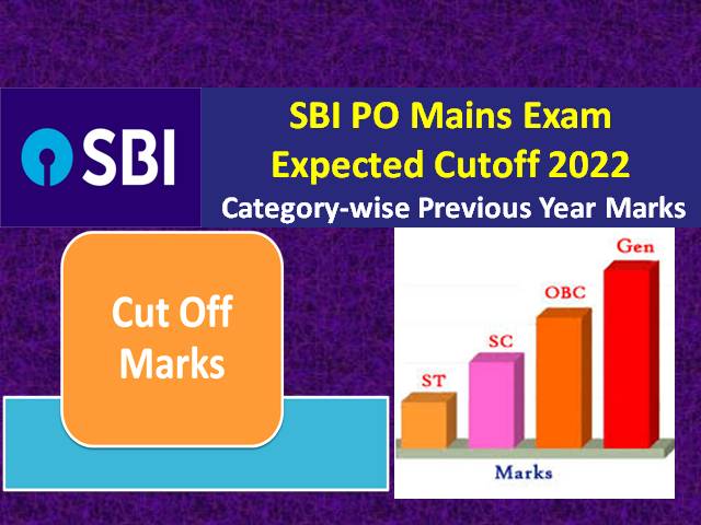 SBI PO 2022 Expected Cutoff|Check Previous Year Marks for SBI Mains Exam Categorywise
