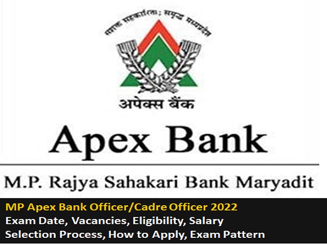 MP Apex Bank 2022 Exam Dates Selection Process How to Apply Eligibility Salary for 129 Cadre Officers posts